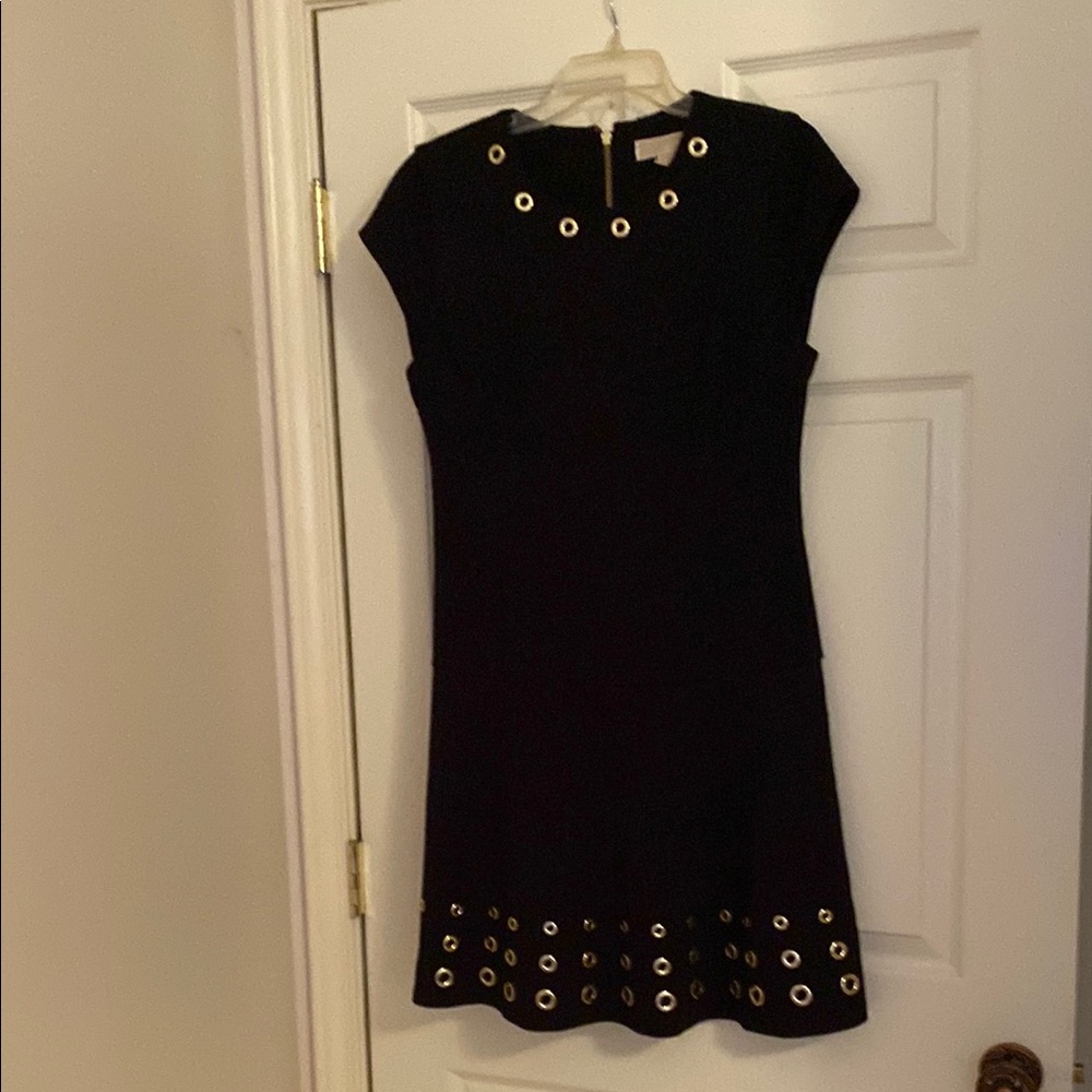 Black Sheath Mini Dress with Cap Sleeves